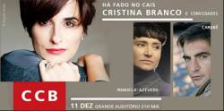 CAMANÉ convidado no concerto de Cristina Branco | Dia 11 Dez | CCB , Lisboa